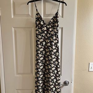 Long Black Floral Dress!